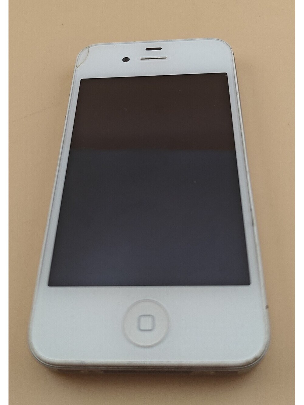 Apple iPhone 4S A1387 CDMA White Slight Crack Untested Parts/Repair As-Is